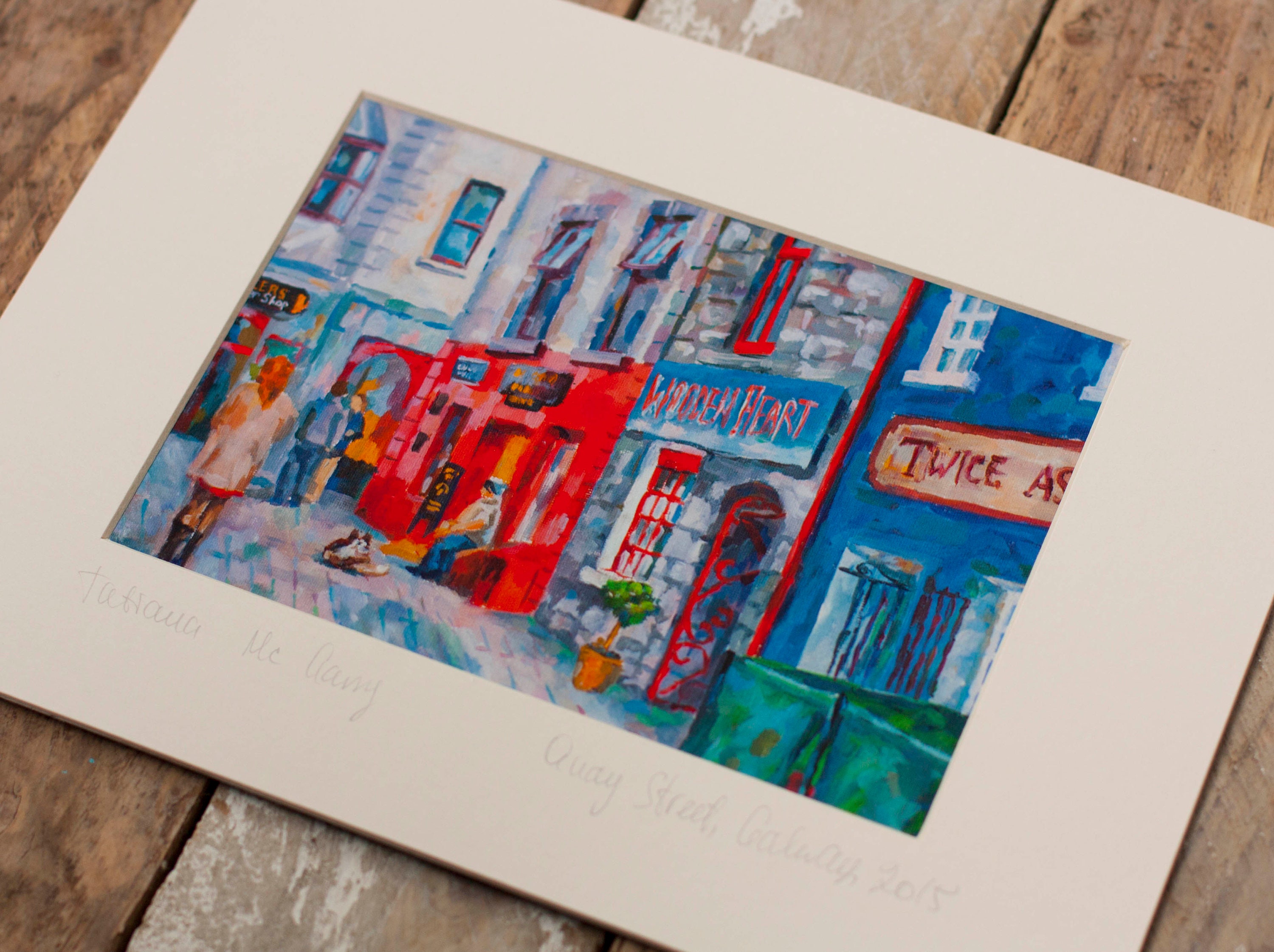 Galway painting. Print of painting. Ireland Irish art. Quay Etsy