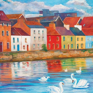 Painting Galway, Print, Claddagh, Ireland, Irish Art. Cityscape - Etsy