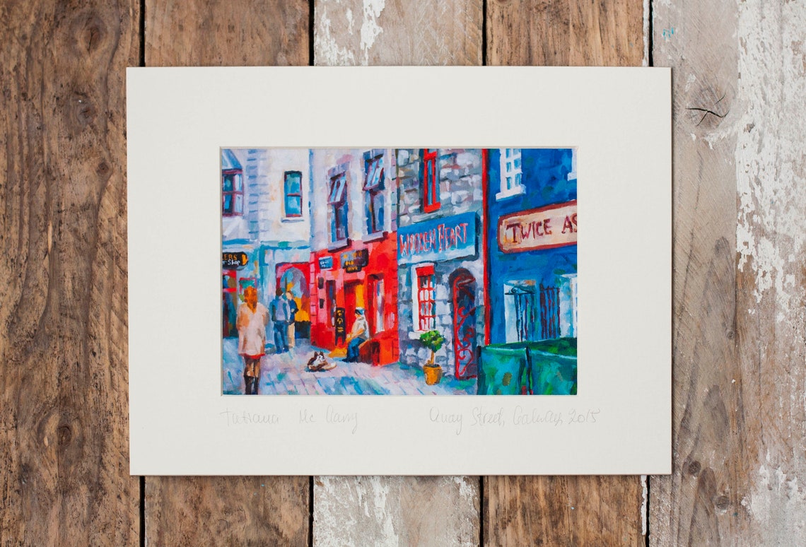 Galway Painting. Print of Painting. Ireland, Irish Art. Quay Street