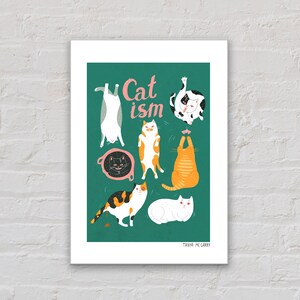 Cute cats print, funny cats poster