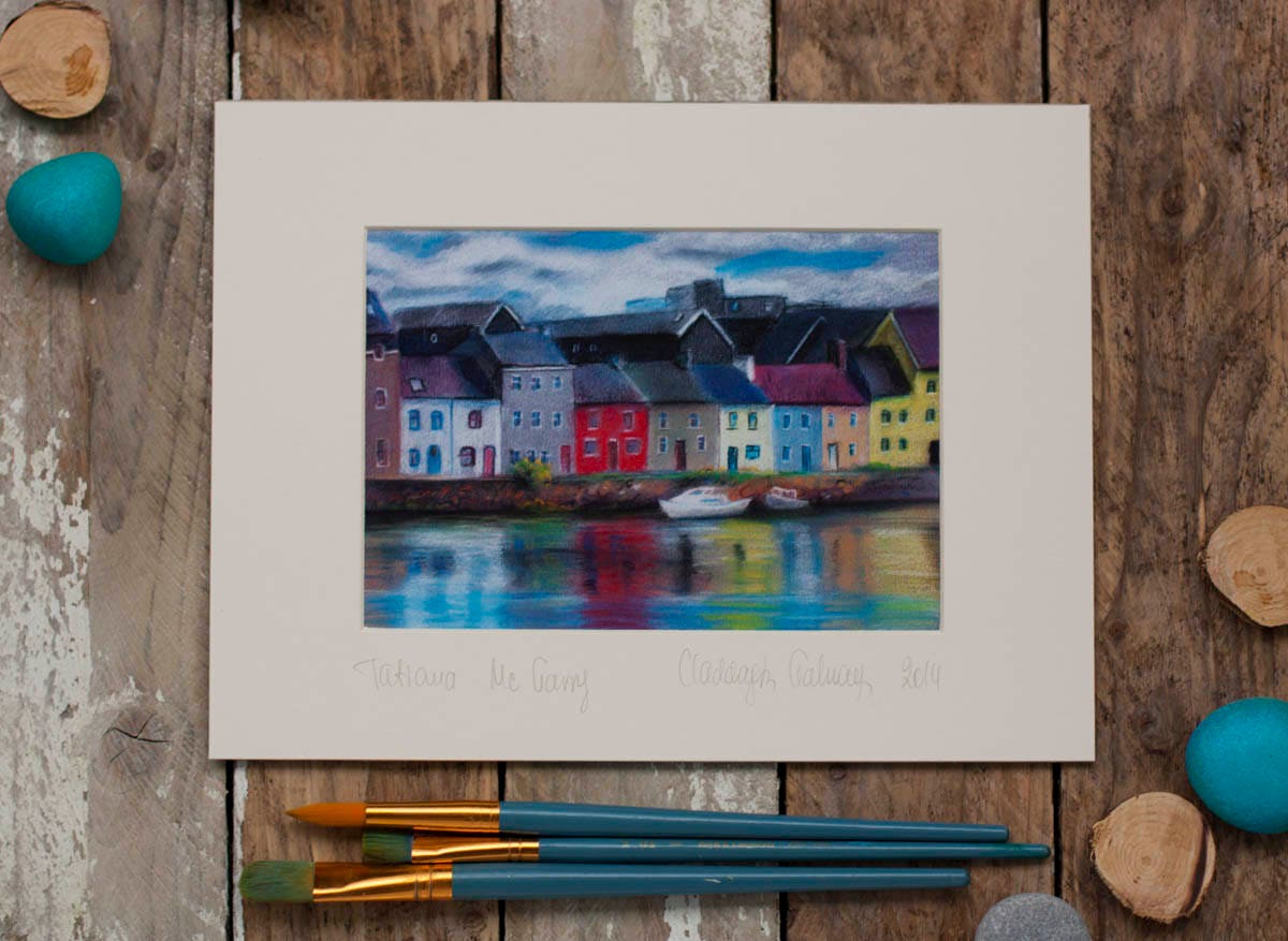Galway Art, Claddagh Galway, Print of Painting, Irish Art, Irish Gift