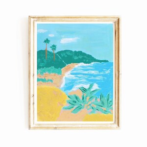 Beach Landscape Art Print | Coastal Wall Art | Seascape Painting | Beach Art | Seascape Poster | Living Room Print | Home Decor