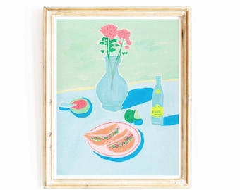 Taco Still Life Art Print: Tex Mex Kitchen Decor