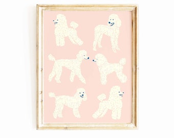 Poodle Wall Art | Art Print | Dog Art | Home Decor