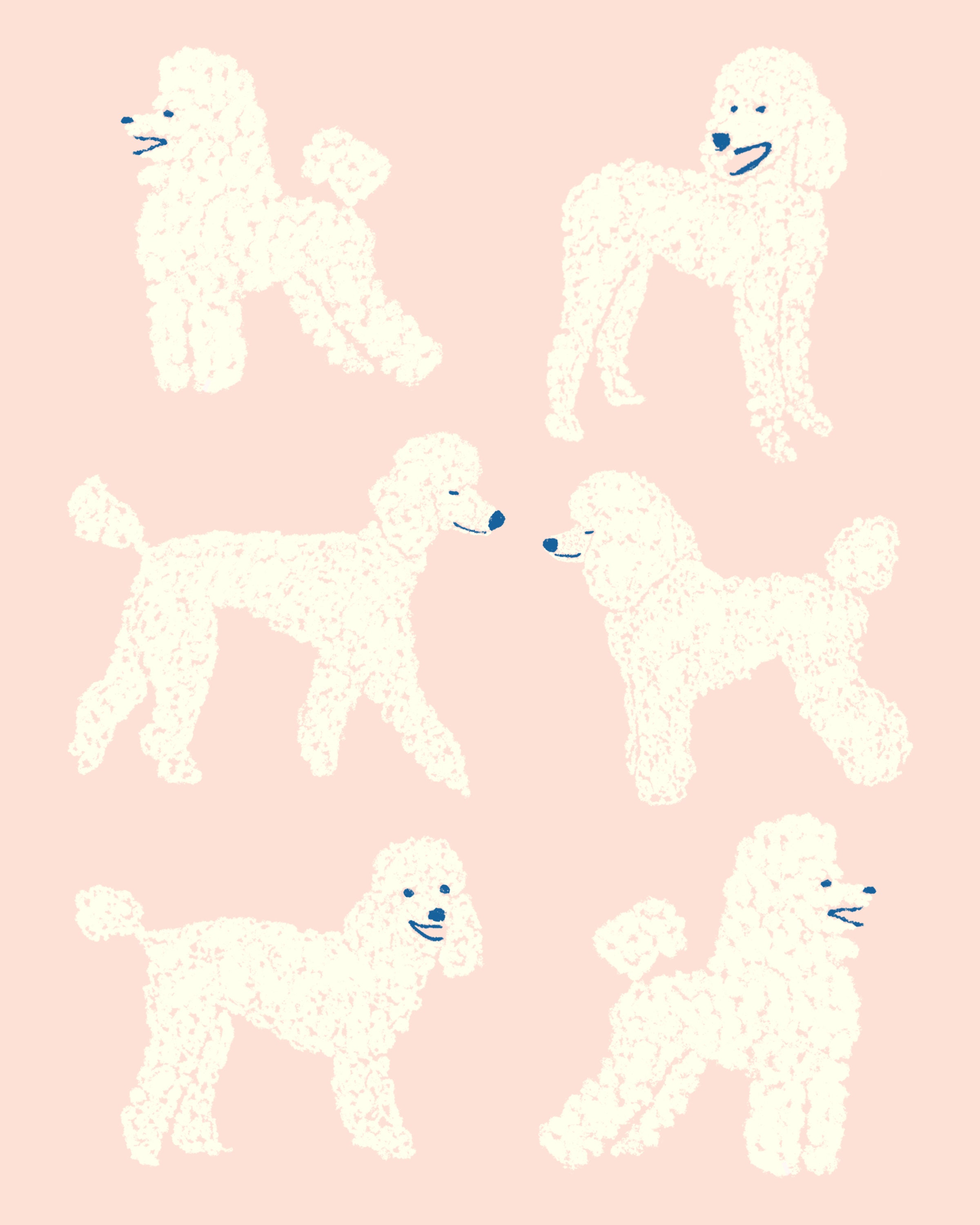 Happy Poodle Wall Art | Art Print | Dog Art | Home Decor | Happy Dog ...