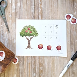 Activités éducatives : Aprendiendo los números, aprender a contar cosas. Actividad para niños, practicando los números del 1 al 9