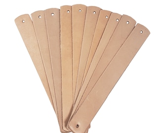 7 1/2" x 1" Leather Bracelet/Wrist Band Blanks Kit 10 Pack