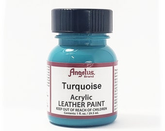 Pintura de cuero acrílica Angelus turquesa 1 oz