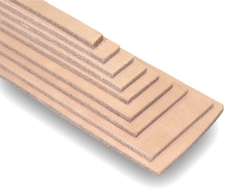 1" wide Vegetable Tanned Leather Strips 44" - 59" Long