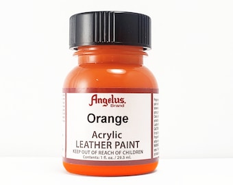 Orange Angelus Acrylic Leather Paint 1oz