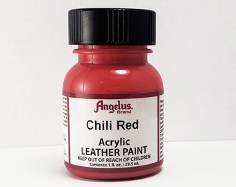 Chili Red Angelus Pintura acrílica para cuero, 1 oz