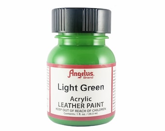 Pintura acrílica para cuero Angelus verde claro, 1 oz