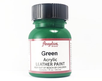 Pintura de cuero acrílica Angelus verde 1 oz