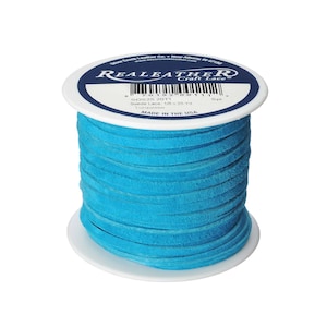 1/8&quot; x 25 yards Turquoise Suede Leather Lace 3mm