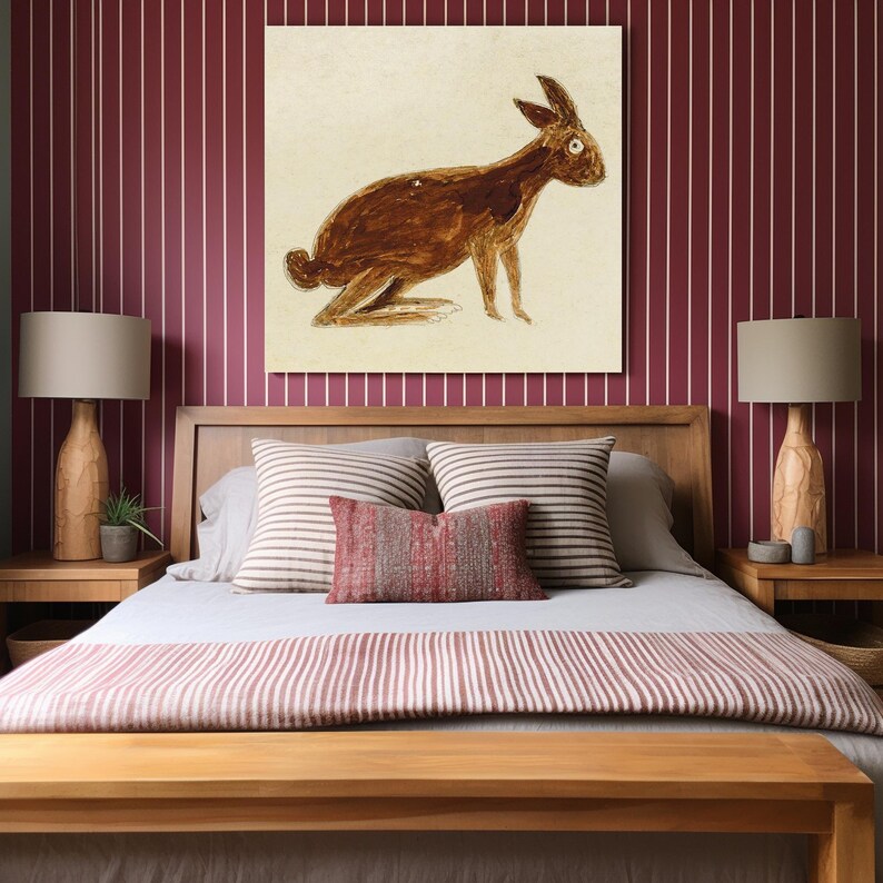 Bill Traylor Brown Rabbit Art Print: Americana Folk Art (digital ...