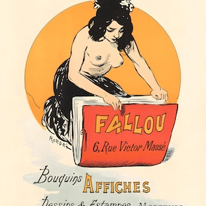 Vintage French Illustrated Poster Art Printable Wall Decor Instant Download Digital Art for Home and Office