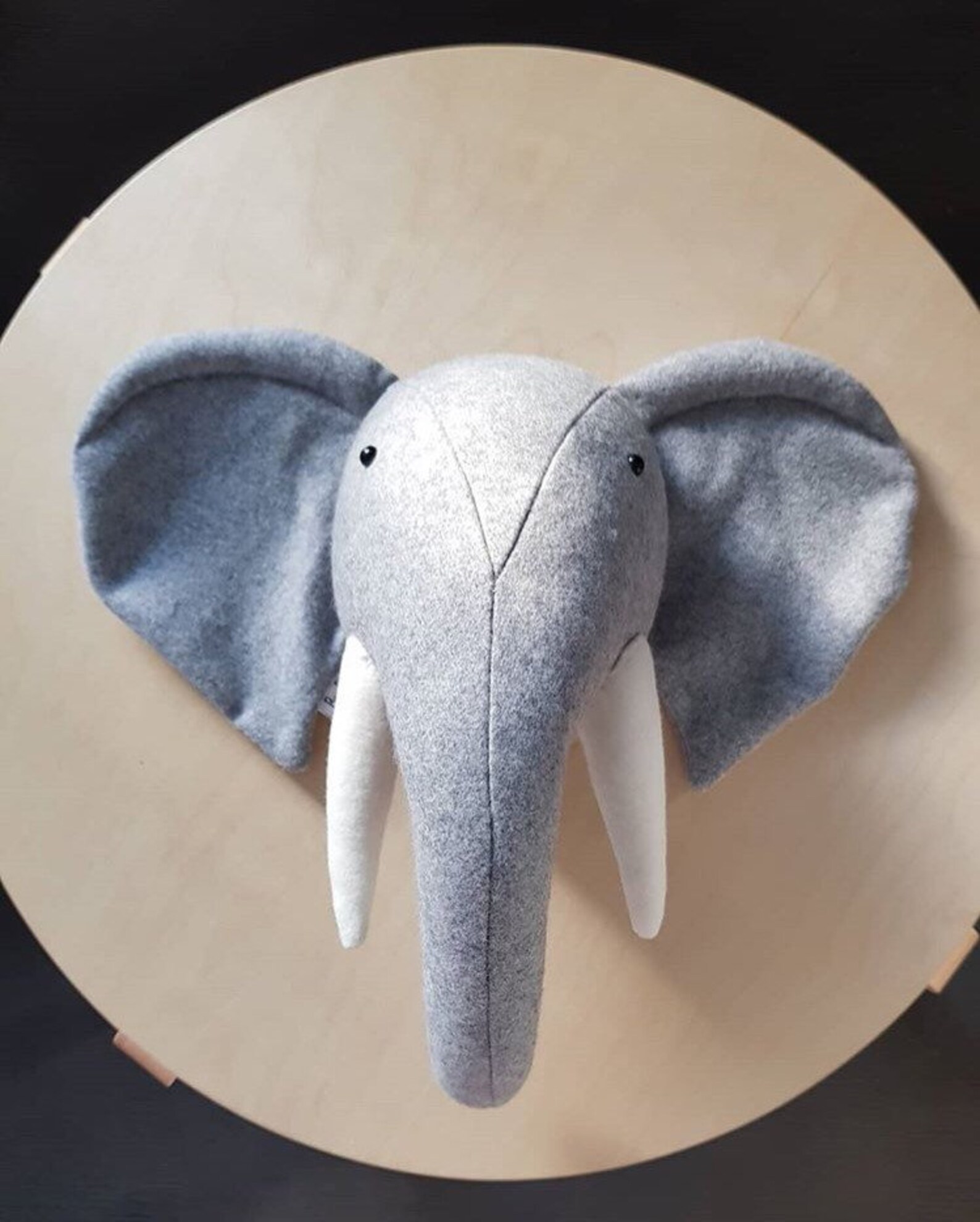 Faux Taxidermy Elephant Head Fabric Wall Mounted Animal Head | Etsy