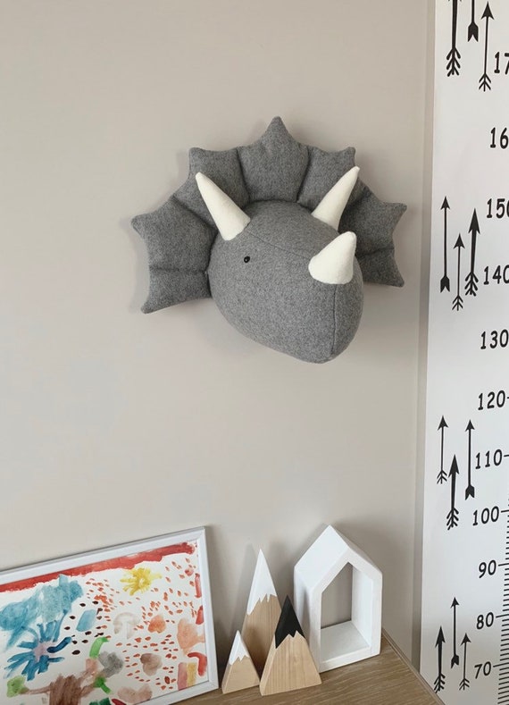 stuffed dinosaur head for wall