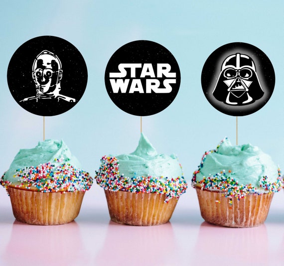 lightsaber cupcake toppers