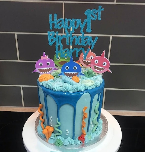 Baby Shark Cake Toppers Etsy