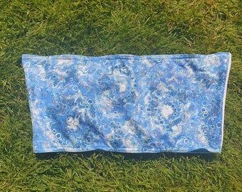 Handmade holographic bandeau top