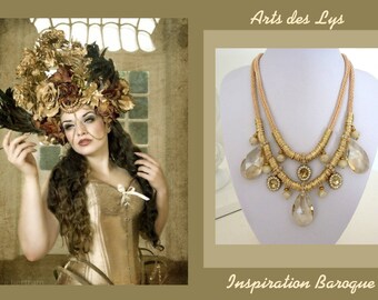 Collier baroque **INSPIRATION BAROQUE ** Cristal de Swarovski, cristal de Bohême, laiton