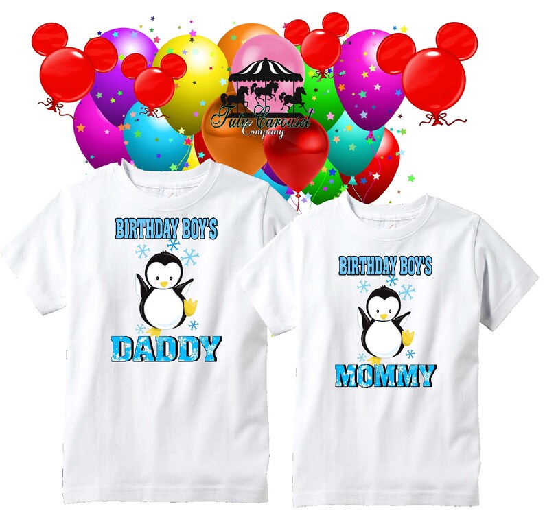 Winter Penguin Mom Daddy Shirts Sister 