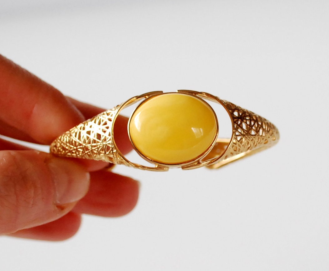 Baltic Sea Amber & 14k Gold Filled Sun + Moon Bracelets