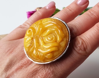 Butterscotch, Bernstein Bernstein Ring, Bernstein Ring, Bernstein Ring, Silber Ring, Bernstein Ring, Bernstein Ring,