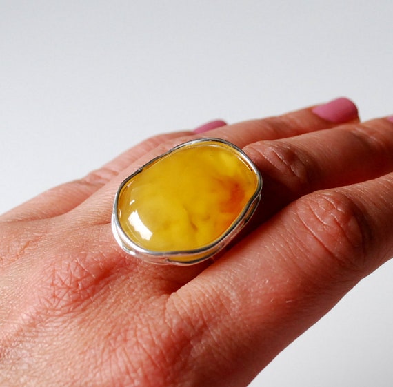 Butterscotch amber rings sale