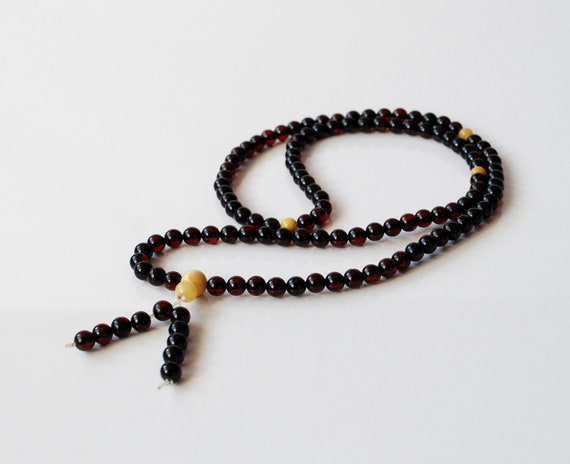 tibet mila bracelet mala prayer bead amber resin necklace baltic sea
