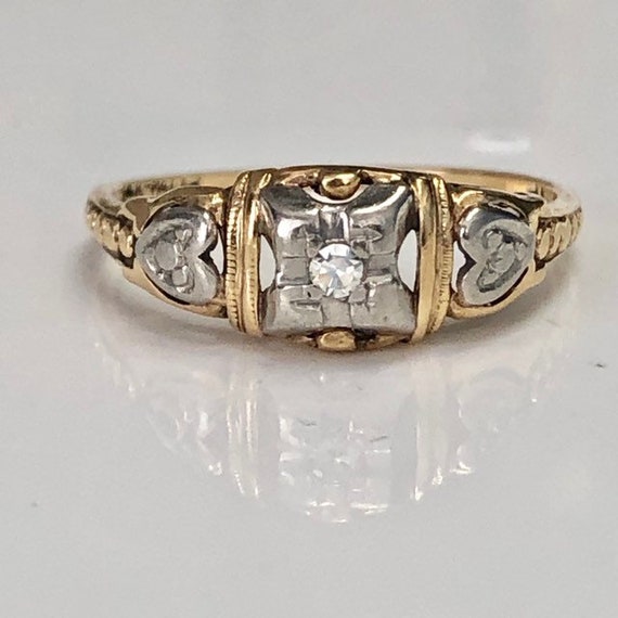 2 50ct Round Cut Vintage Style Engagement Ring In 18k White Gold