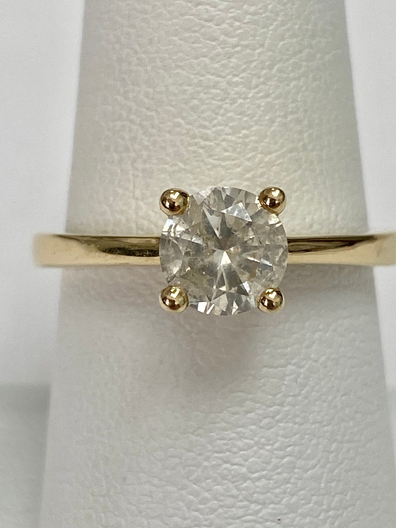 Diamond solitaire ring, 1 carat diamond ring, affordable engagem