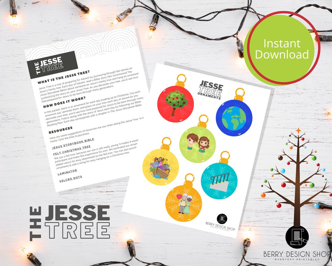 The Jesse Tree, Printable Pdf Jesse Tree Ornaments &amp; Activity Guide ...