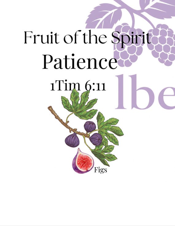 Fruit of the Spirit, Patience, Wall Art, 8.5x11 decoration, digital download
