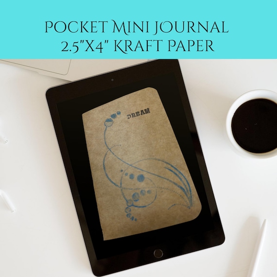 Pocket Notebook Mini Journal 2.5"x4" Kraft Paper