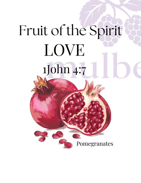 Fruits of the Spirit Christian Wall Art, Bible Verse Print (8.5x11in Digital Download)