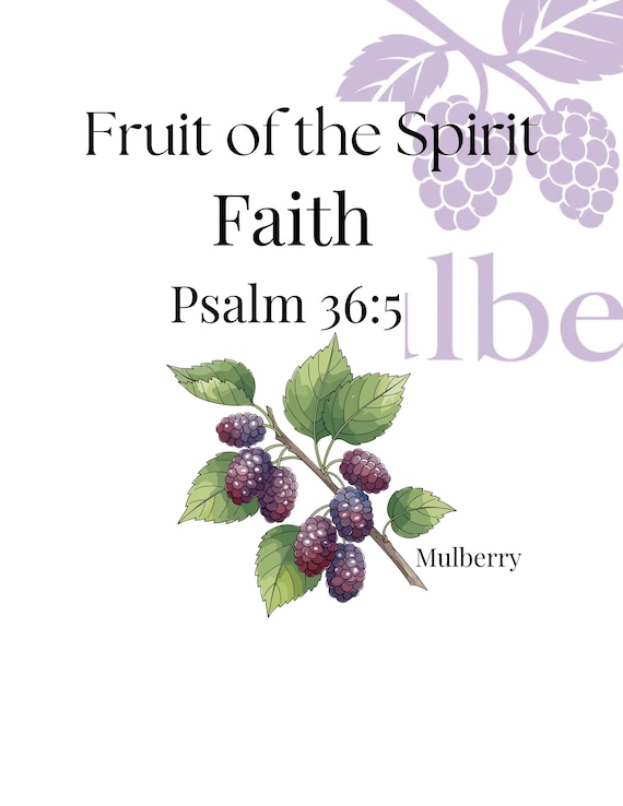 Fruit of the Spirit, Faith, Wall Art, 8.5x11 decoration, digital download