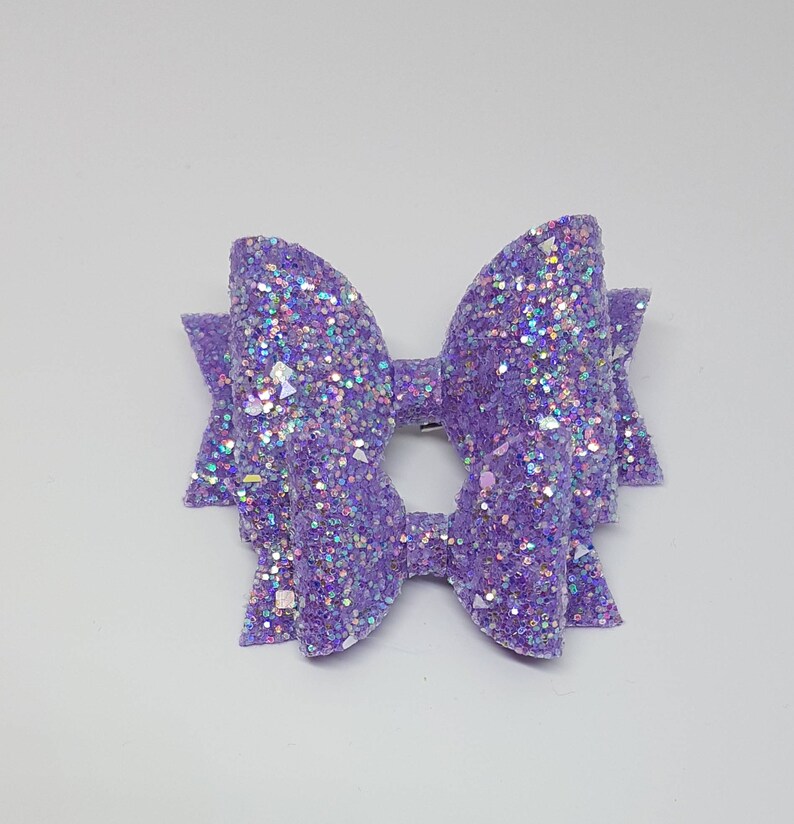 Glitter Hair Bows Etsy UK