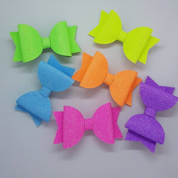 Neon Hair Bows Yellow Hair Bow Orange Hair Bow Fun Hair