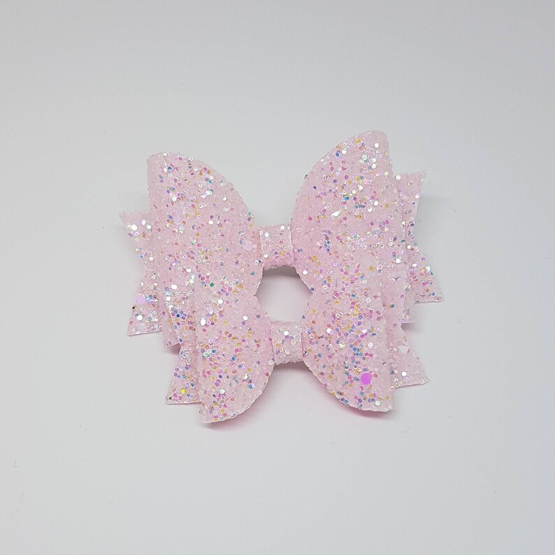 Glitter Hair Bows Etsy UK