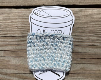 Handmade coffee cozie - teacher gift - hot coffee holder - to go cup cozie -