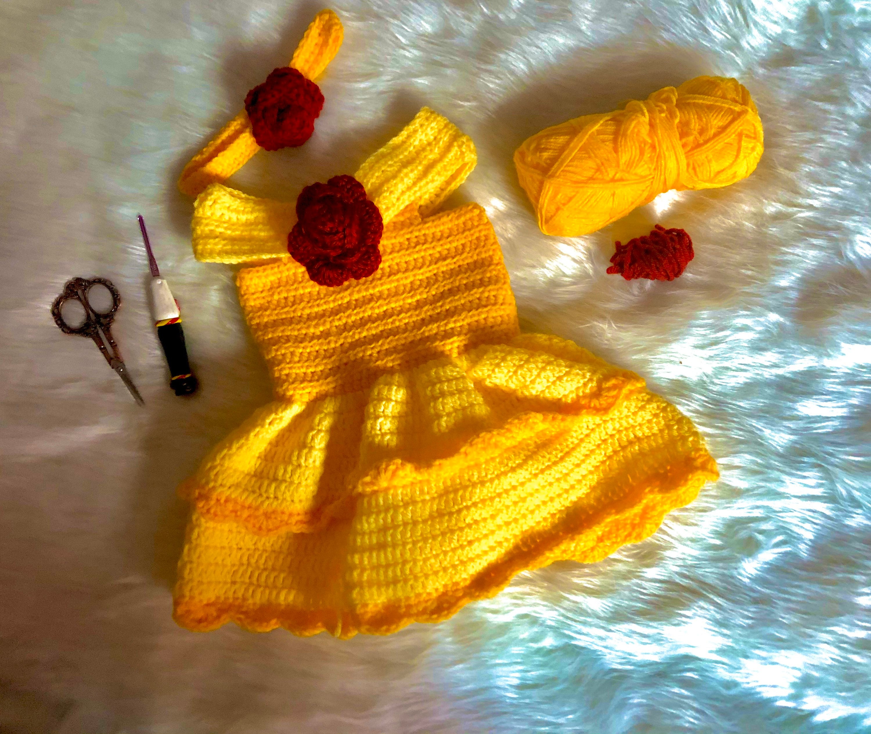 belle crochet dress Belle inspired dress : r/crochet