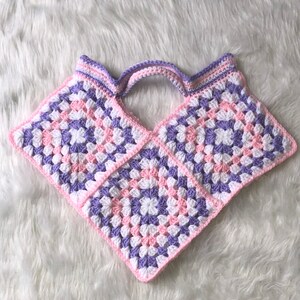 Market Bag // hand crocheted Granny square market bag // farmers market bag