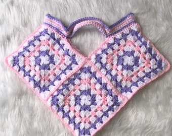 Market Bag // hand crocheted Granny square market bag // farmers market bag
