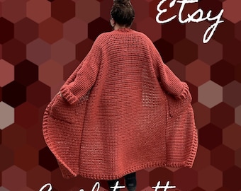 CROCHET PATTERN ONLY Lazy Days Chunky Ankle Duster S-5X