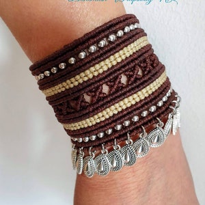Macramè bracelet, macramè bracelet, cuff bracelet, Ibiza jewelry, boho bracelet, Ibiza bracelet, macramè, bohemian bracelet