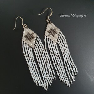 Handmade earfringe beaded earfringe star earfringe seed bead earfringe