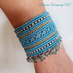 Macramè bracelet  cuff bracelet  Ibiza jewelry  boho bracelet  Ibiza bracelet  handmade jewelry