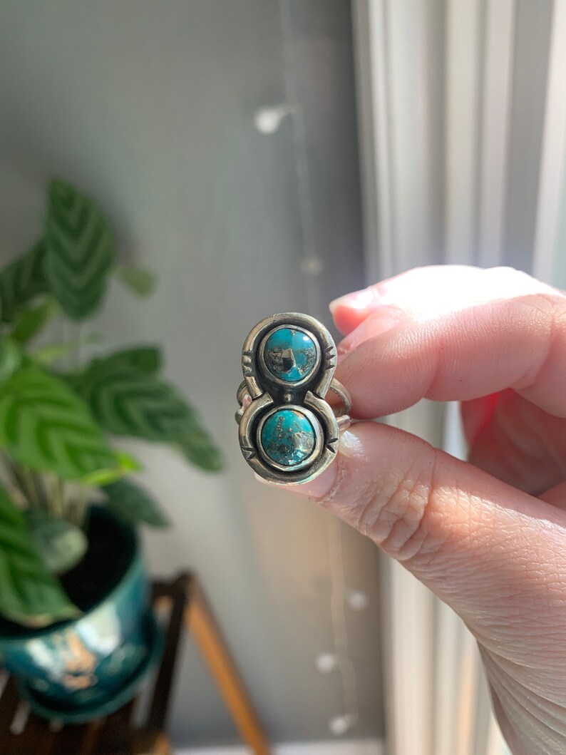 Natural Morenci2 Turquoise Ring size 5.75